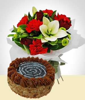 Flores a Repblica Dominicana Combo Navideo - Flores y Pastel