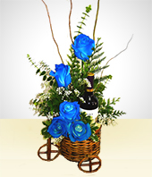 Regalos para hombres - Arreglo de Rosas Azules